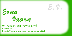 erno vavra business card